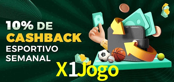 10% de bônus de cashback na X1Jogo